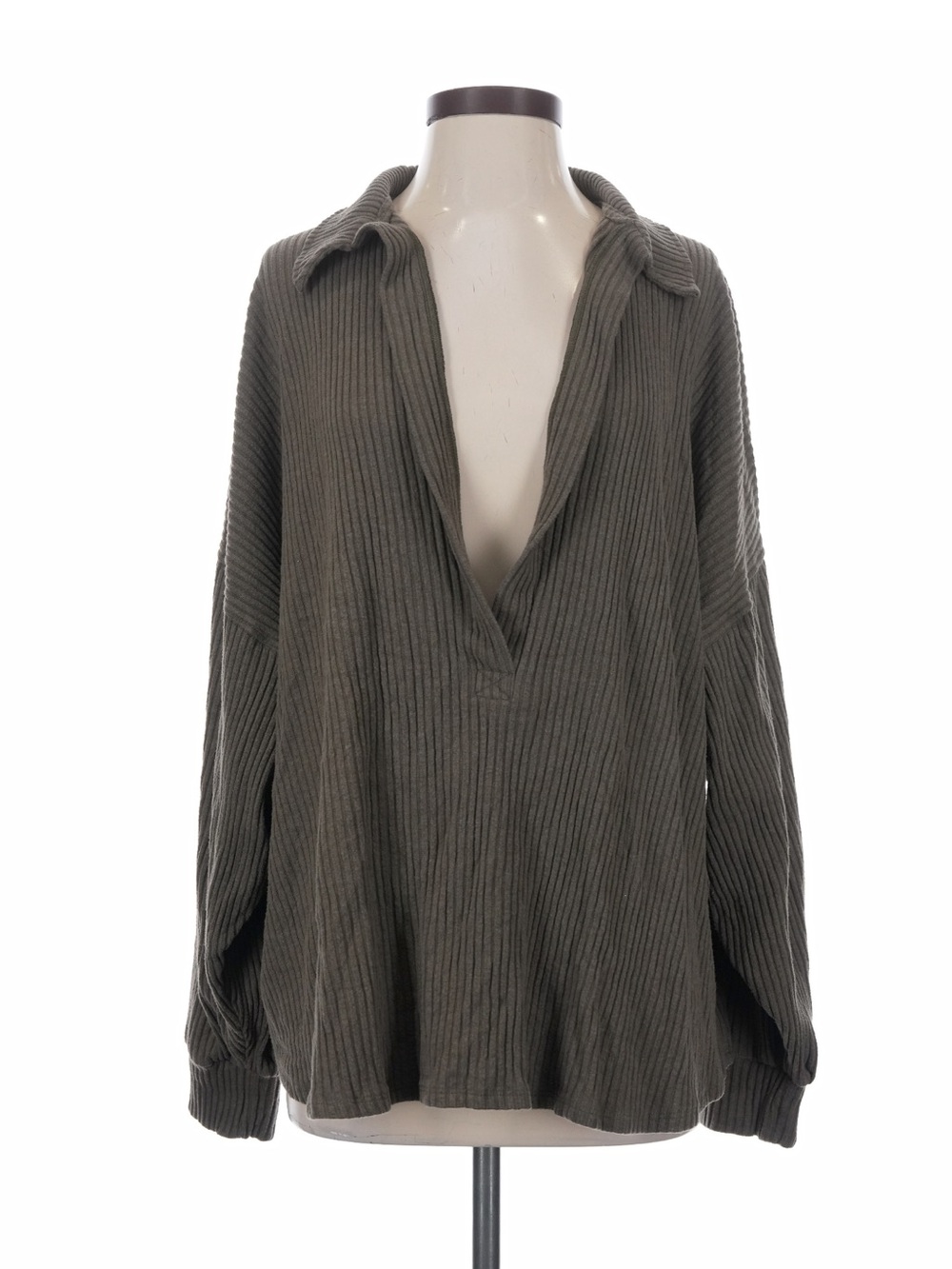Joah Brown Deep V Pullover - Picture 6 of 11